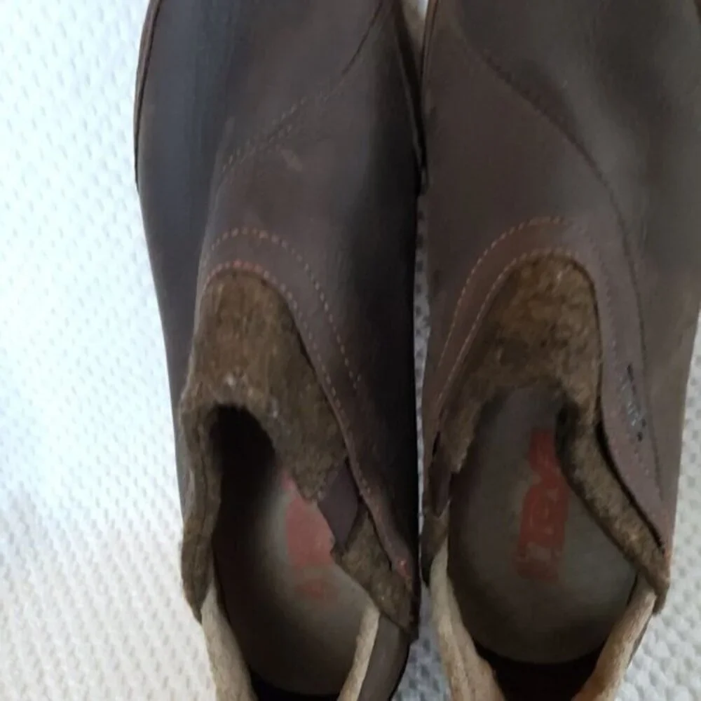 Teva Haley Brown Leather Loafers Womens Shoes Size‎ 8 Pre-Owned